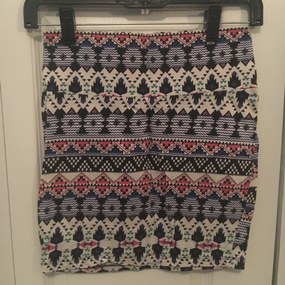 Aztec Print Bodycon Skirt